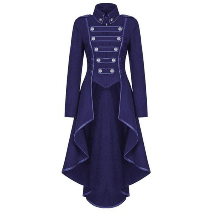 Gothic Military Trench Coat - Blue / S - Steampunk Coat