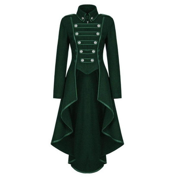 Gothic Military Trench Coat - Green / S - Steampunk Coat