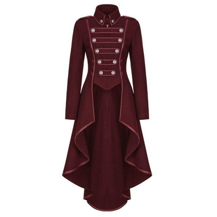 Gothic Military Trench Coat - Red / S - Steampunk Coat