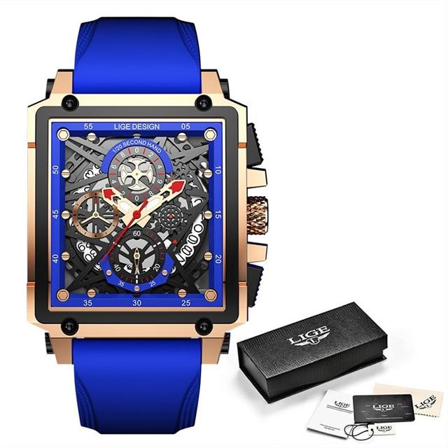 Mechanical Wrist Watch - Blue - Steampunk Wrist Watches