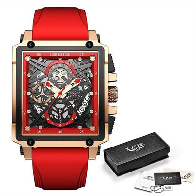 Mechanical Wrist Watch - Red - Steampunk Wrist Watches