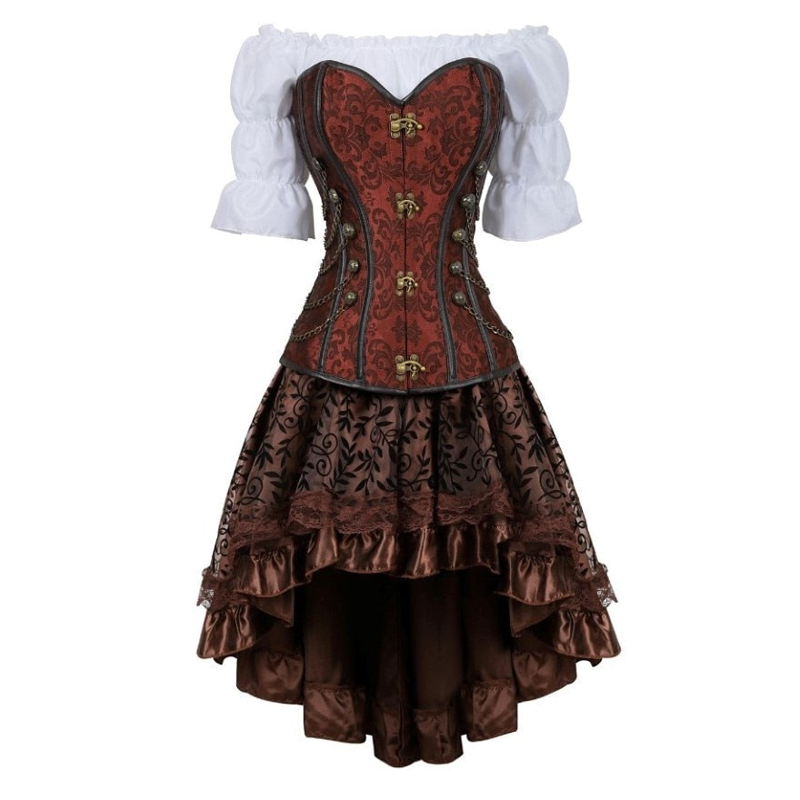 MODERN STEAMPUNK DRESS - S - DRESS