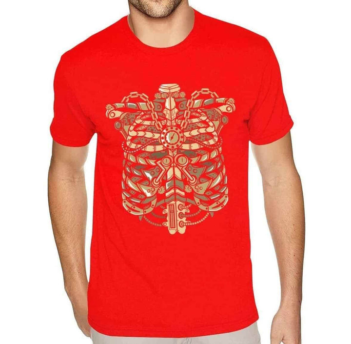 Steampunk Red Skeleton T-shirt