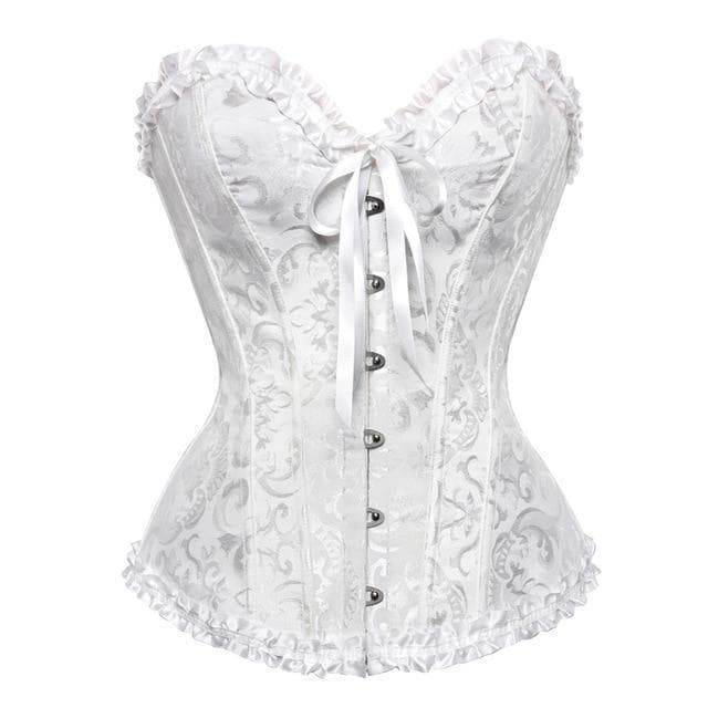 white Plus Size Steampunk Corset