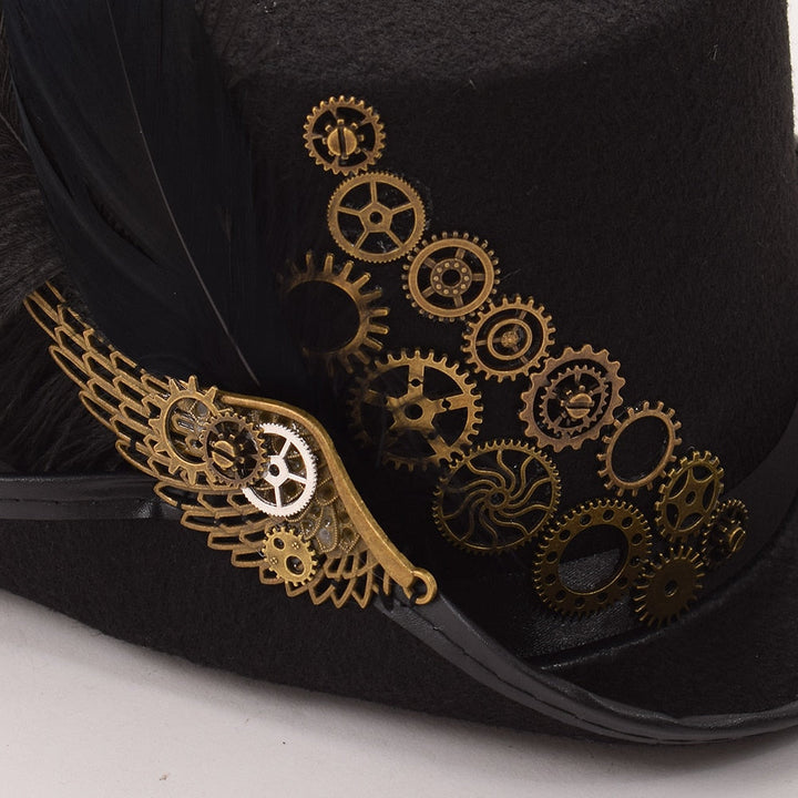 RED ROSE STEAMPUNK HAT