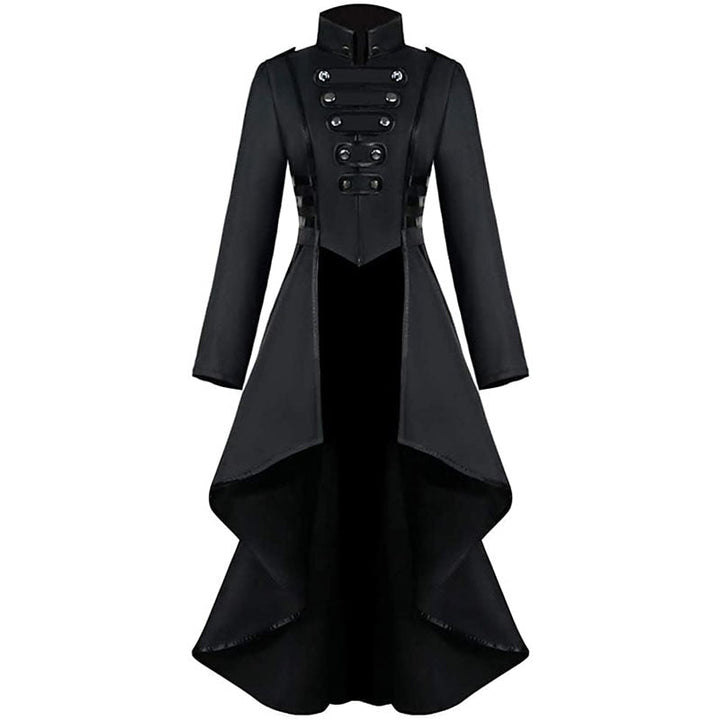 RED STEAMPUNK COAT - BLACK / S