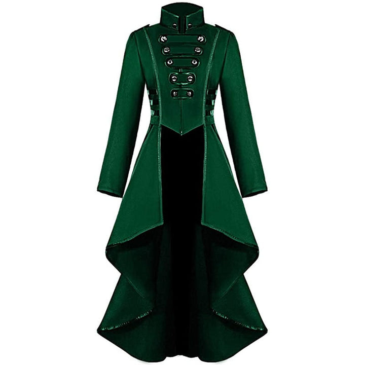 RED STEAMPUNK COAT - GREEN / S