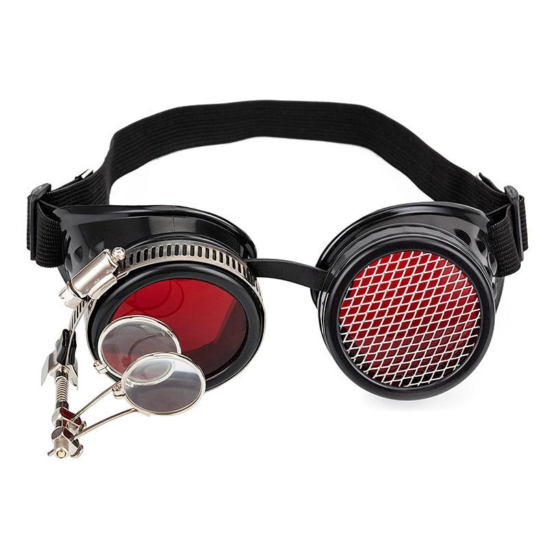 steampunk goggle lenses Red Steampunk Goggles
