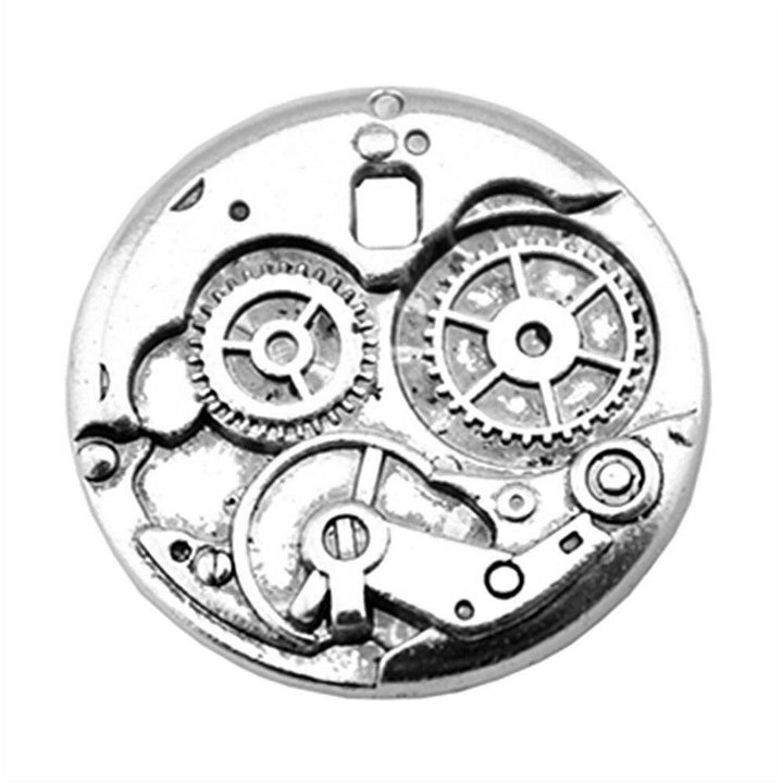 Steampunk Antique Pendant - Antique Silver Plated - 
