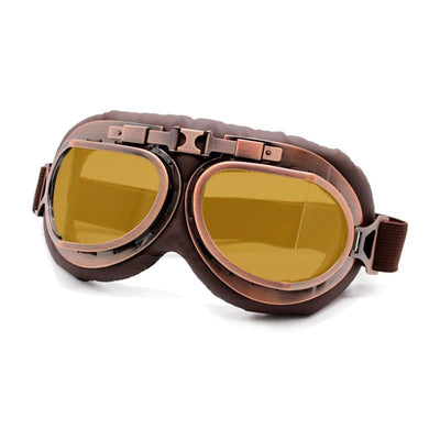 Steampunk Aviator Goggles - Bronze/Yellow - Steampunk 