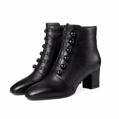 Steampunk Black Boots - Black / 35 - Steampunk Boot