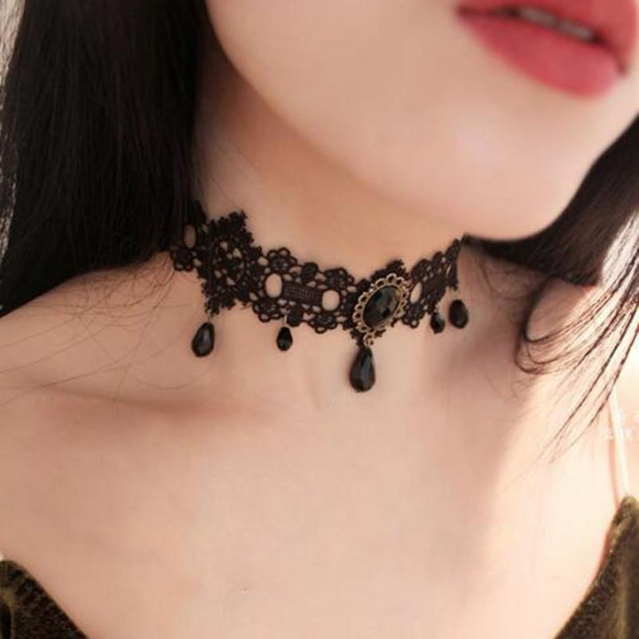 Steampunk Black Choker - Steampunk Choker