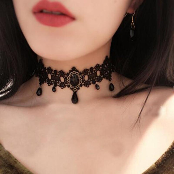 Steampunk Black Choker - Steampunk Choker