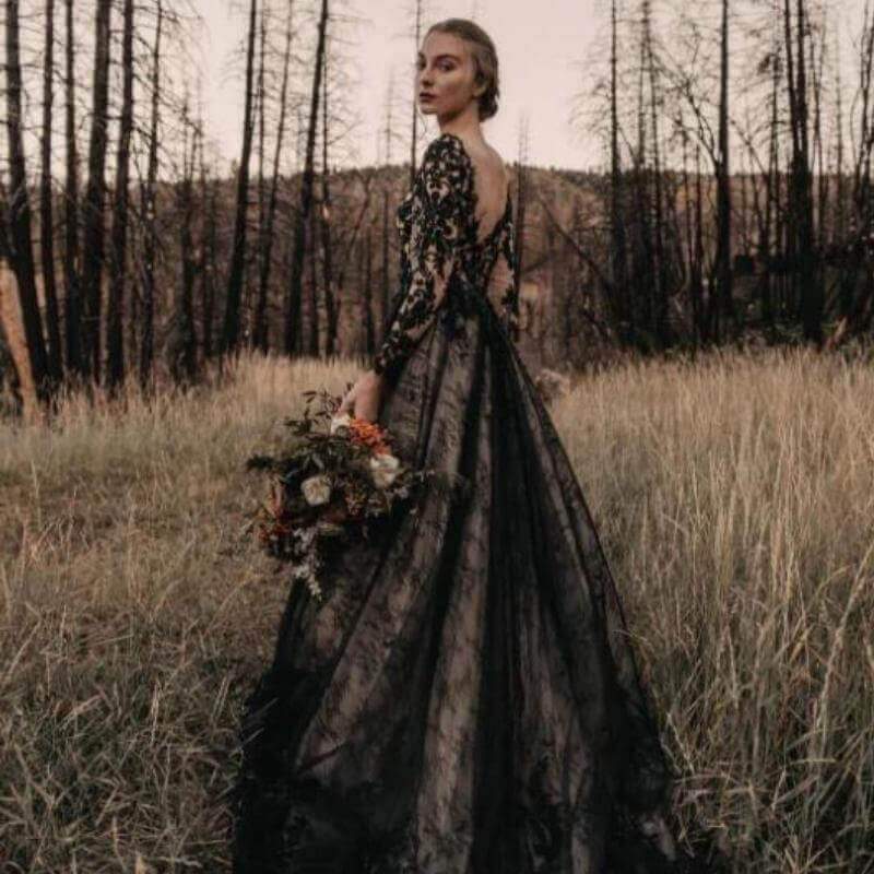 Steampunk Black Wedding Dress - Steampunk Wedding Dress