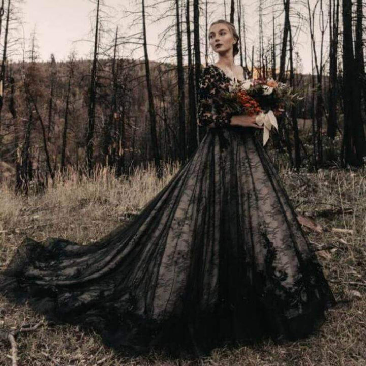 Steampunk Black Wedding Dress - 2 - Bust 32 & Waist 25 - 