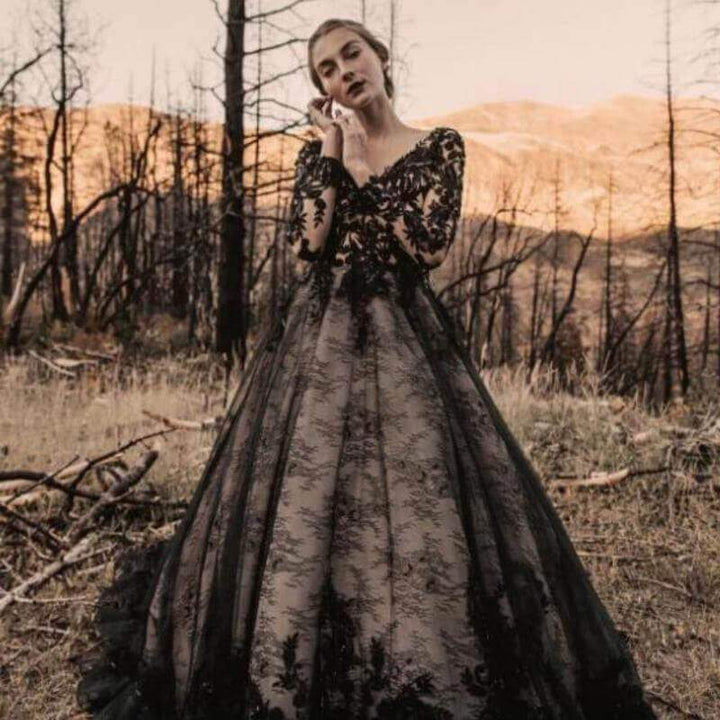 Steampunk Black Wedding Dress - Steampunk Wedding Dress