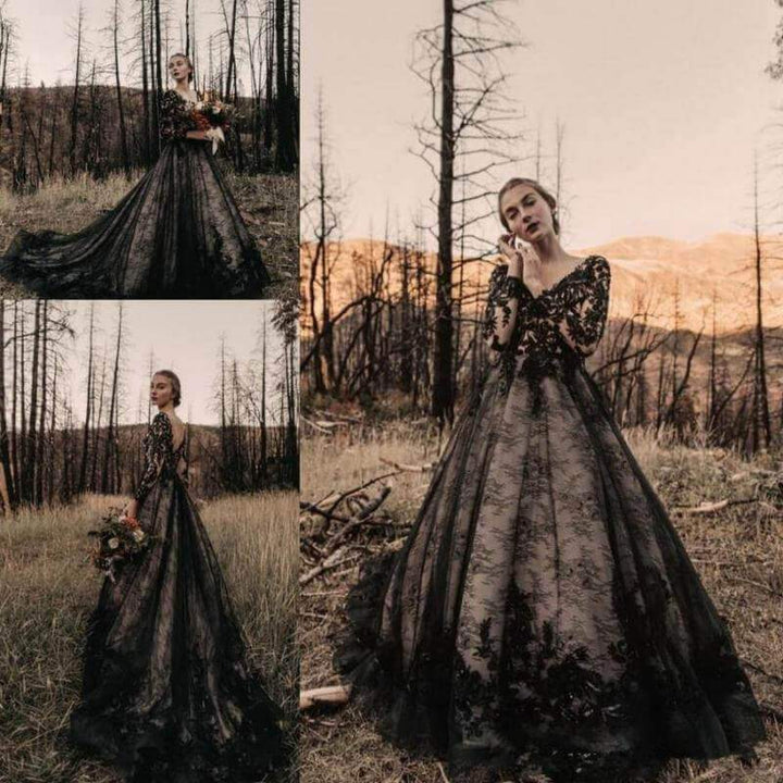 Steampunk Black Wedding Dress - Steampunk Wedding Dress