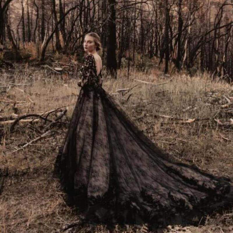 Steampunk Black Wedding Dress - Steampunk Wedding Dress