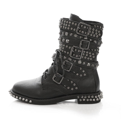 STEAMPUNK BUCKLE BOOTS - 5