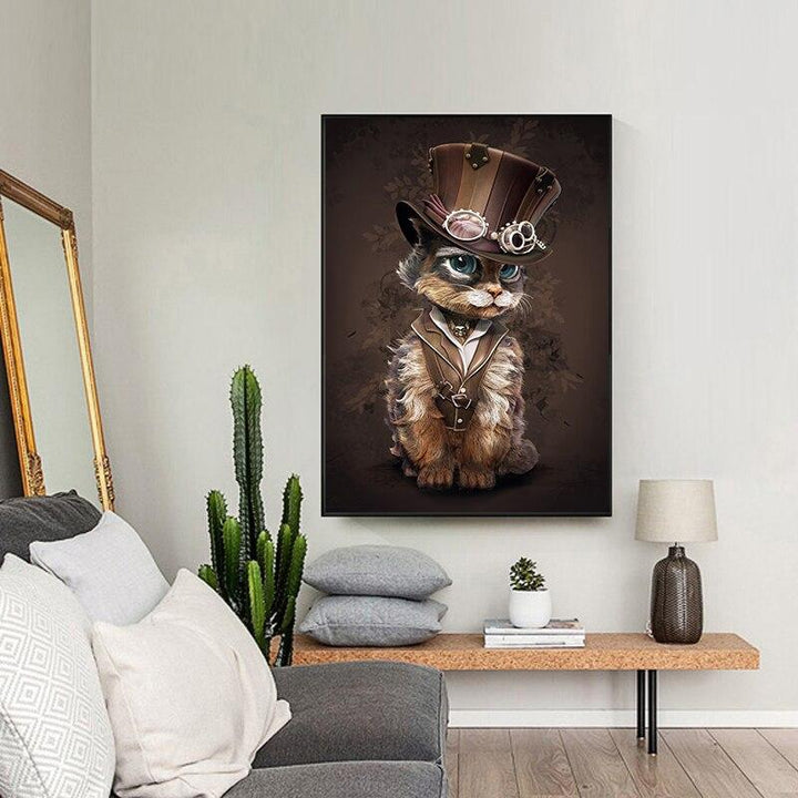 Steampunk Cat Wall Art - Steampunk Wall Art