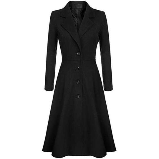 Black Steampunk Classic Coat