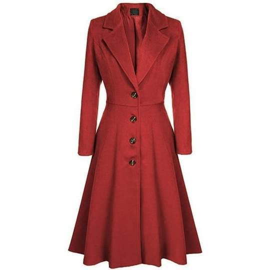 Red Steampunk Classic Coat