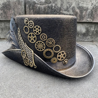 Steampunk Accessories Hat, Mens Steampunk Top Hat