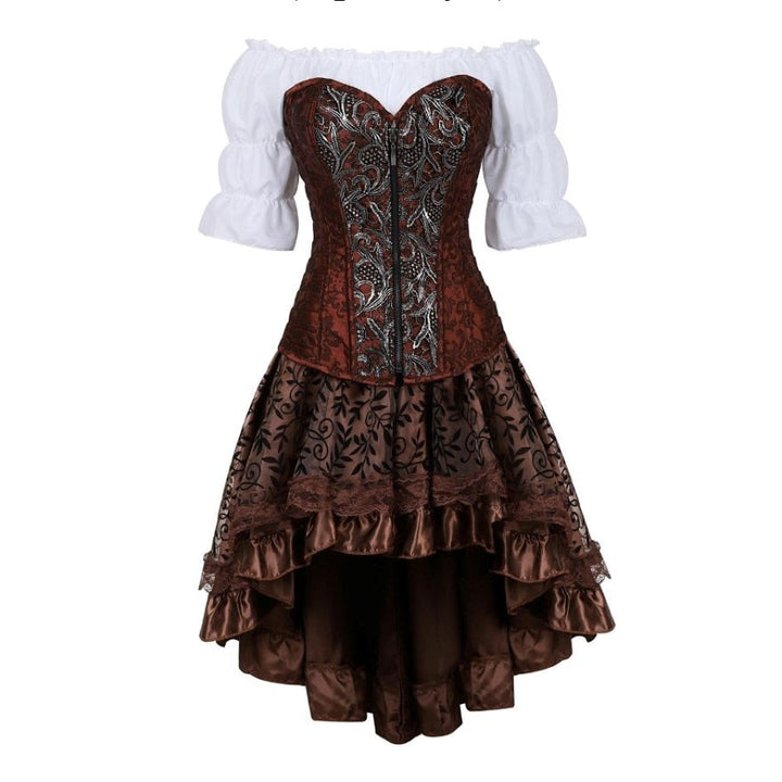STEAMPUNK COUTURE DRESS - S - DRESS