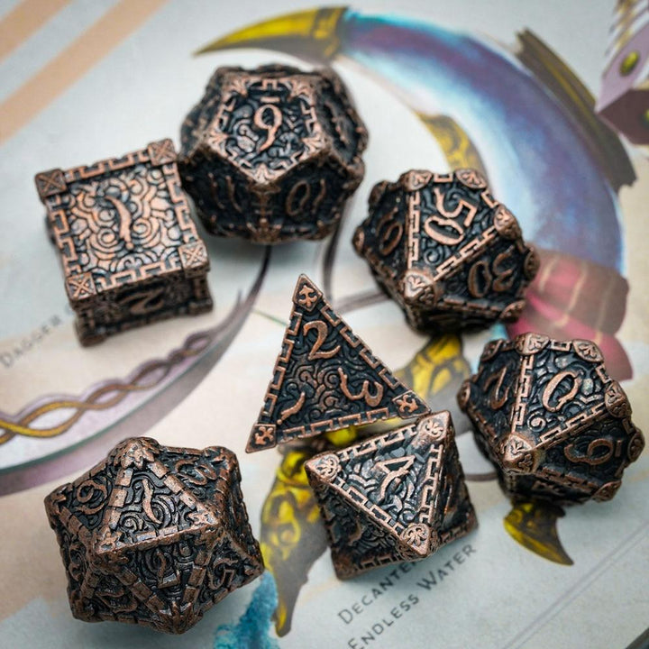 Steampunk Dices - Red Copper - Steampunk Dice