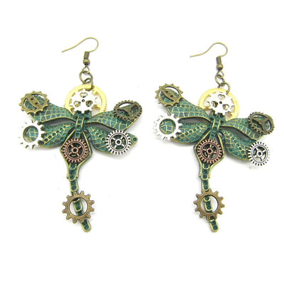 Steampunk Dragonfly Earrings - Steampunk Earrings