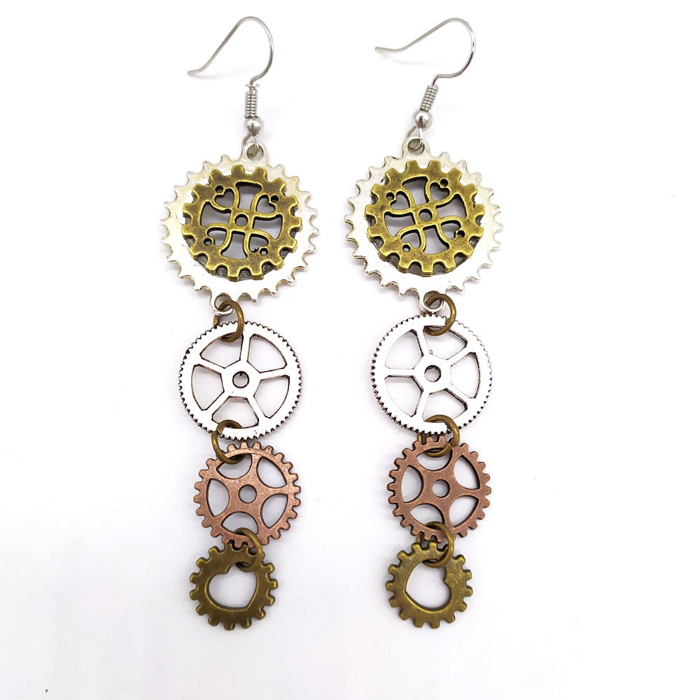 Steampunk Earrings Cogs - Steampunk Earrings
