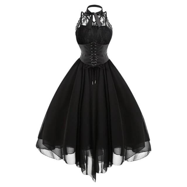Steampunk Fancy Dress - Black / XXXL - Steampunk Dress