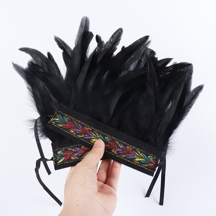 STEAMPUNK FEATHER GLOVES - GLOVES