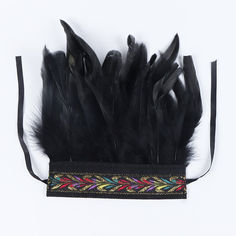 STEAMPUNK FEATHER GLOVES - GLOVES
