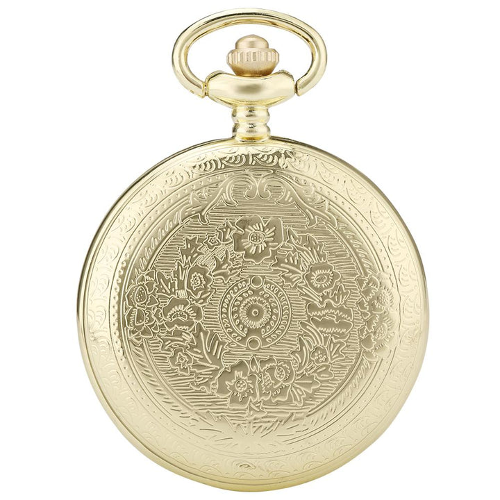 STEAMPUNK GOLDEN COGS POCKET WATCH