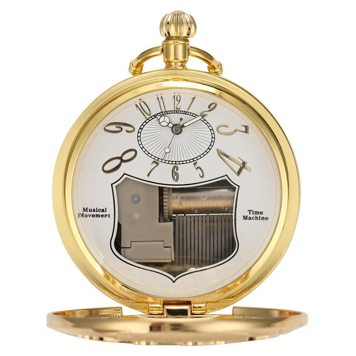 STEAMPUNK GOLDEN ROAD POCKET WATCH