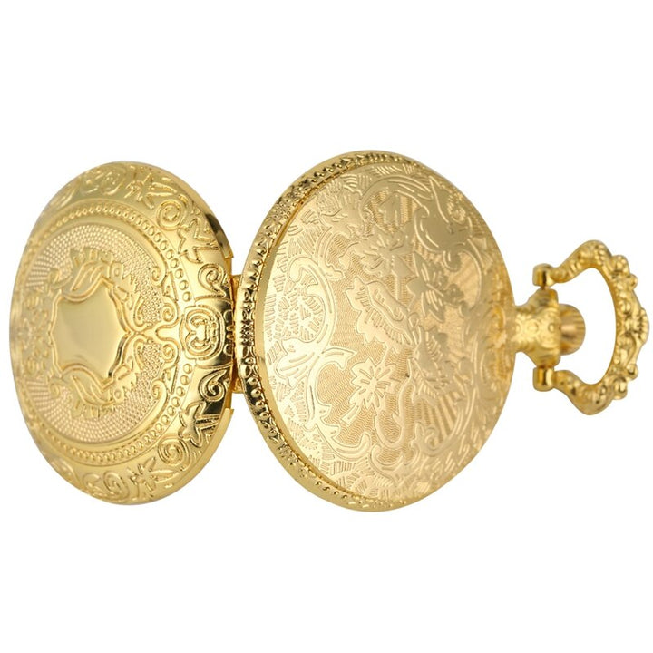STEAMPUNK GOLDEN ROYALTY POCKET WATCH