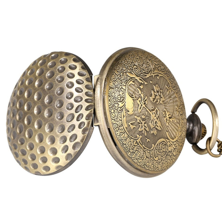 STEAMPUNK GOLF BALL POCKET WATCH