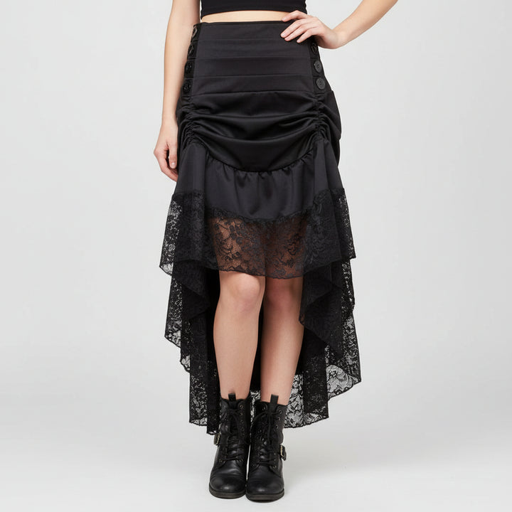 Black Steampunk Gothic Skirt