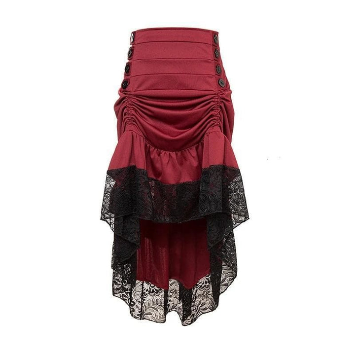 Red Steampunk Gothic Skirt