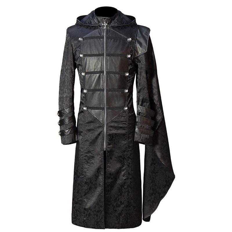 Steampunk Gothic Trench Coat - Main Image