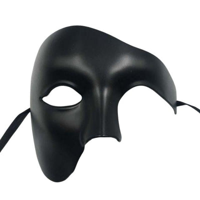 Steampunk Half Face Mask - Black - Steampunk Mask