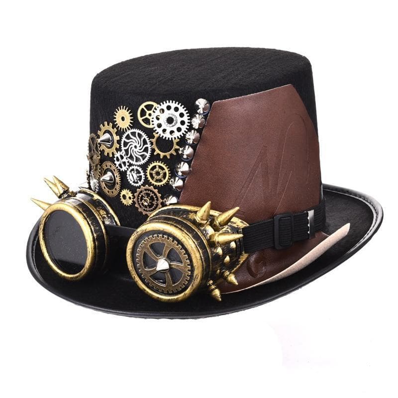 hats with goggles Steampunk Hat with Goggles 55