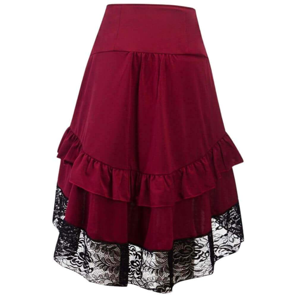 Steampunk High-Waisted Skirt - Steampunk Skirt