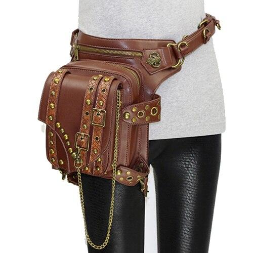 Steampunk Holster Belt - Brown Chain - Steampunk Belt