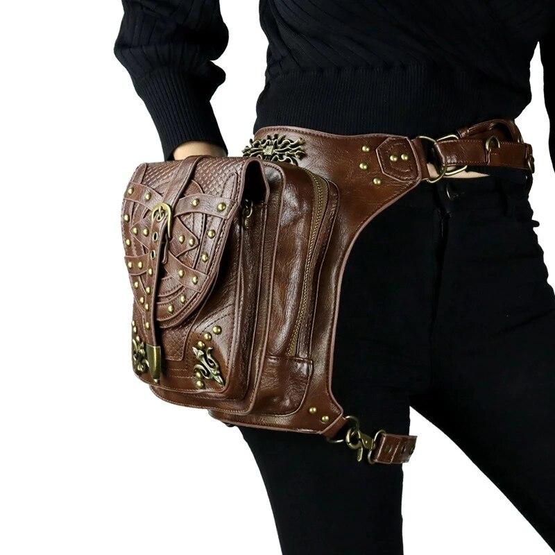 Steampunk Holster Belt - Brown Trident - Steampunk Belt