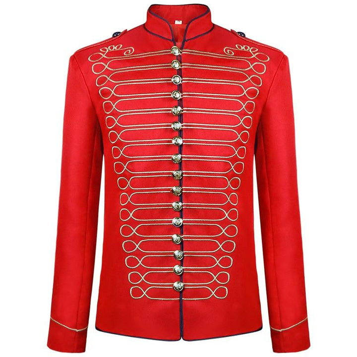 Steampunk Hussar Jacket - RedGold / S - Steampunk Jackets