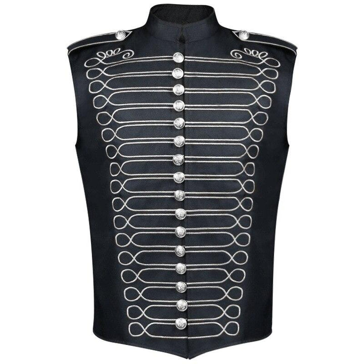 Steampunk Hussar Jacket - Vest BlackSilver / S - Steampunk 