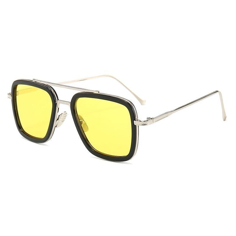 Steampunk Iron Man sunglasses - Yellow - Steampunk 