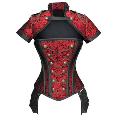 Brown Steampunk Armor Corset Top With Shoulder Bolero Halloween Costumes  Corsets And Bustiers Burlesque Korsett For Women Sexy From Erindolly360c,  $71.87